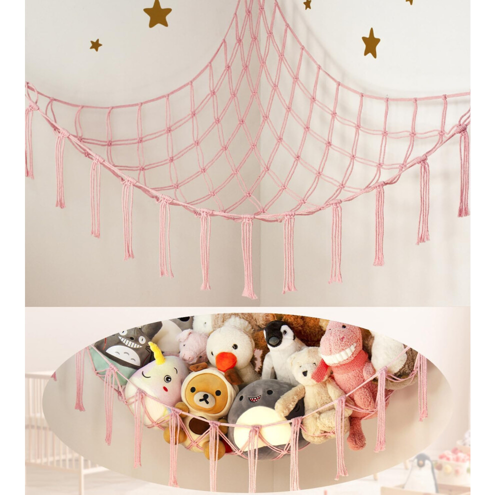 Baby Teddy Hammock - Stuffed Animals Toy Storage Hammock - Teddy Bear Storage - Kids Room Decoration Soft Toy Storage Net - Nursery Preppy Room Decor Mirolam