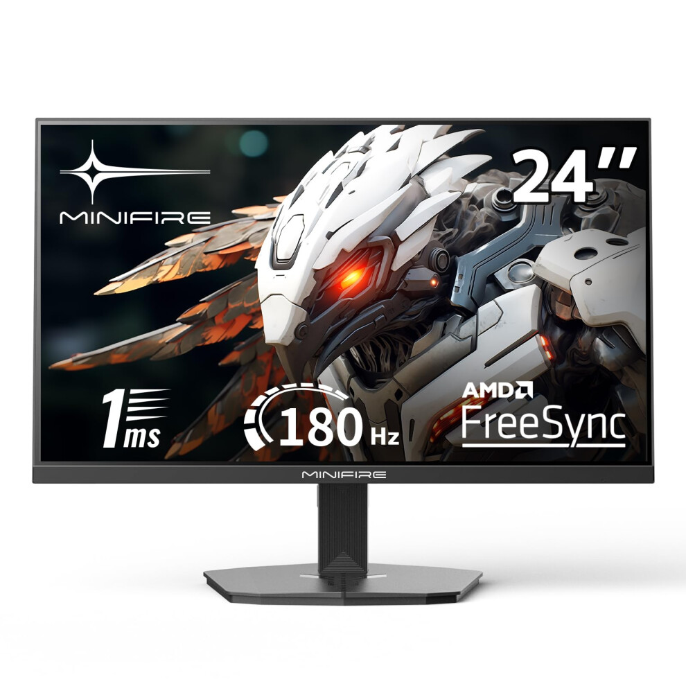 Minifire 24 Inch Gaming Monitor 180Hz 1Ms Freesync Hdr 110% Srgb Fhd 1080P Computer Monitor Hdmi Dp Ports Eye Care Frameless Vesa 75 * 75(Mfg24f4l 8000001204089