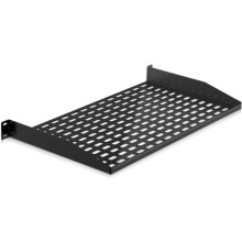 Pyle, 1U Server Rack Shelf ? 19 Inch, Vented Mount Shelves for Good Air Circulation, Cantilever Wall Rack, Universal Device for all Network Equipment,