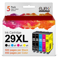 ejet 29XL High Yield Ink Cartridge Replacement for Epson 29XL for Epson Expression Home XP452 XP352 XP245 XP442 XP345 XP-255 XP-455 XP-245 XP-342 XP