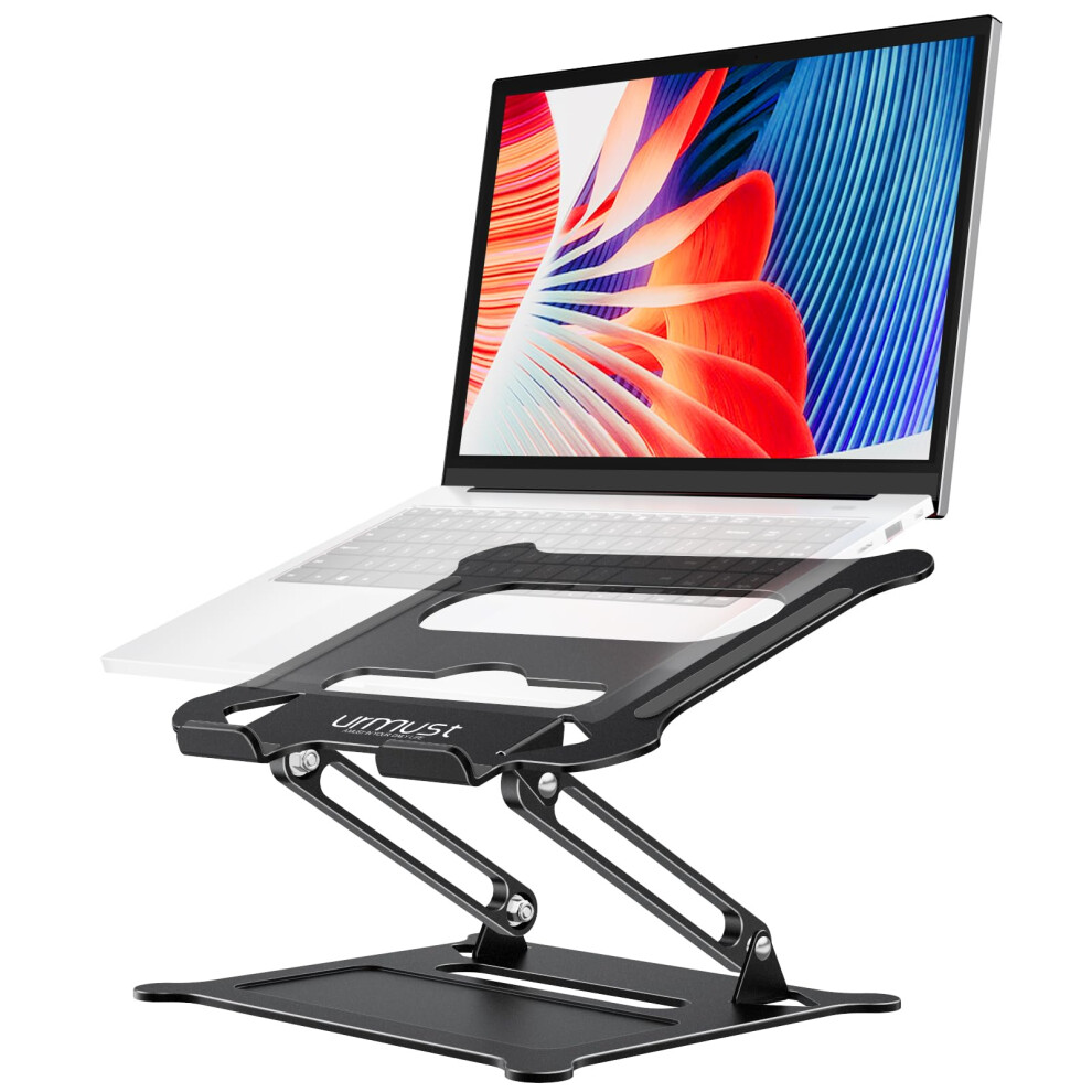 Urmust Laptop Notebook Stand Holder, Ergonomic Adjustable Ultrabook Stand Riser Portable With Heat-Vent Compatible With Macbook Air Pro, Dell, Hp, 8000001206557