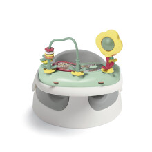Mamas & Papas Baby Snug Seat and Activity Tray with Adjustable Features, Supportive, Stable and Easy Clean Design, Pebble Grey