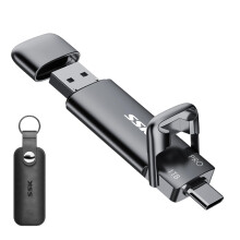 SSK 1TB SSD USB C Stick Up to 1000MB/s, Fast External SSD Hard Drive 1TB Type-c +USB A USB 3.2 Gen 2, USB Memory Stick for iPhone 15/PS4/Android