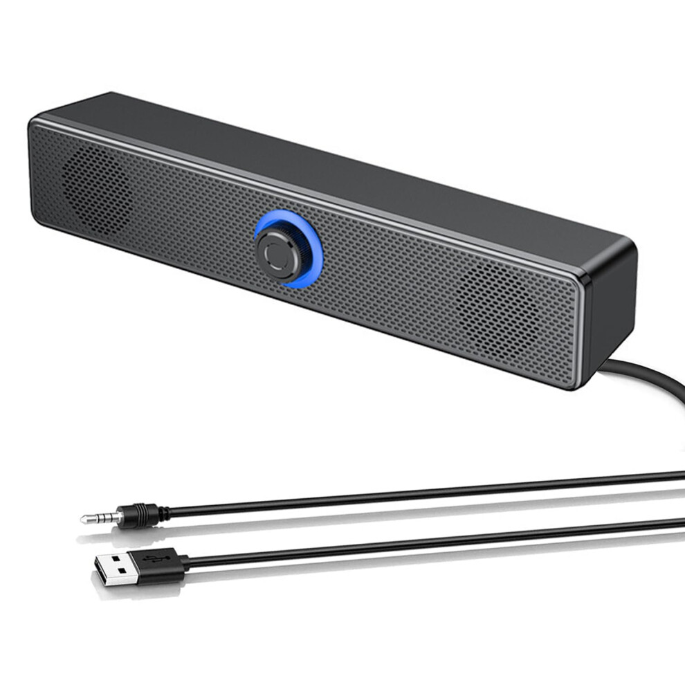 Fayaz Usb Computer Speakers, 40W Computer Soundbar For Pc,Desktop Laptop,Usb Tablet, Mini Portable Soundbar With 3D Surround Stereo, Broad 8000001309067