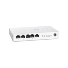 BrosTrend 5 Port 2.5Gb Network Switch, Multi-Gigabit Unmanaged Ethernet Switch, Ethernet Splitter for Gaming Office Home NAS PC w/ Fanless Design,