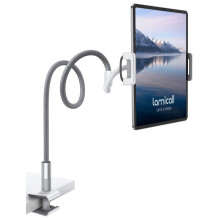 Lamicall Gooseneck Tablet Holder, Universal Tablet Stand - 360 Flexible Lazy Arm Holder Clamp Mount Bracket Bed for 4.7~13" 2024 iPad Pro Air mini,