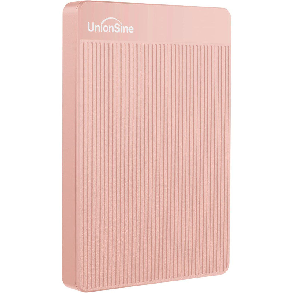 Unionsine External Hard Drive 500Gb Ultra Slim Portable Hard Drive Usb 3.0 Hdd Storage Compatible For Pc,Mac, Laptop, Xbox, Xbox One, Ps4(Pink) Hd2510 Pink 8000001311183