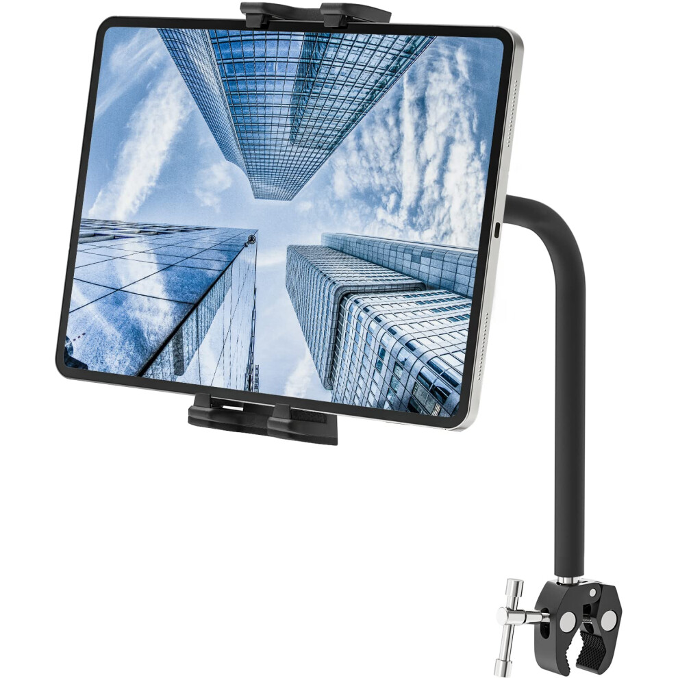 Tendak Exercise Bike Tablet Holder, Gooseneck Adjustable Treadmill Spin Bike Tablet Mount, Microphone Stand Tablet Holder Compatible With Ipad Tablet 8000001310353