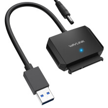 WAVLINK SATA III to USB 3.0 Cable Adapter, 5 Gbps USB 3.0 to SATA Adapter Converter/Connector for 3.5" HDD & 2.5" HDD/SSD with 12V2A Power Adapter,