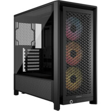 CORSAIR FRAME 4000D RS ARGB Modular Mid-Tower ATX PC Case ? High Airflow, 3x Pre-Installed RS ARGB Fans, InfiniRail? Fan Mounting System, ASUS BTF,