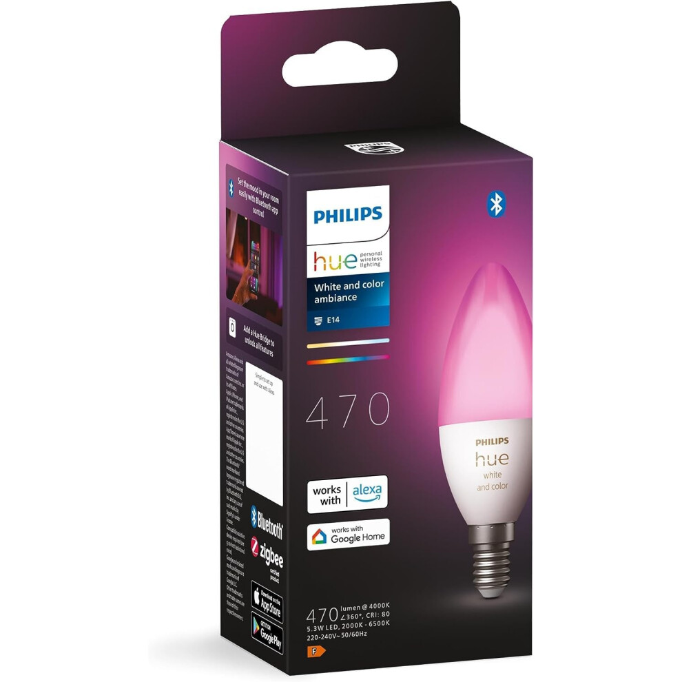 New Philips Amazon Basics Led E27 Edison Screw Bulb, 7W (Equivalent To 60W), Clear