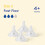 MAM MAM Teats Size 3 | 4 Pack | Fast Flow | Suitable from 4+ Months | Fits All 2
