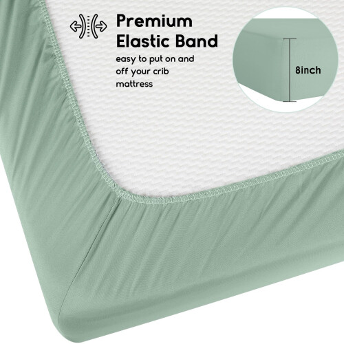 Yoofoss Cot Bed Sheets 140 x 70 cm Fitted Super Soft and Breathable Cot 2