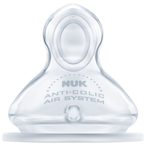 NUK First Choice+ Silicone Replacement Teats | 0-6 Months with Small Feed