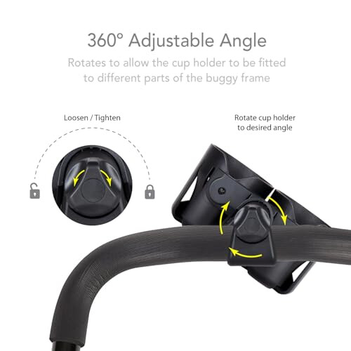 LittleLife Double Buggy And Pushchair Universal Cup Holder Adjustable 2