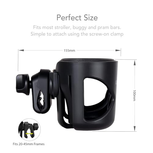 LittleLife Double Buggy And Pushchair Universal Cup Holder Adjustable 1