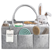 PUTSKA Nursery Storage Basket - Baby Nappy Caddy Organizer for Nappy
