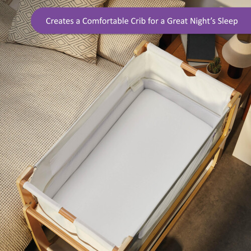 2 Pack Crib Fitted Sheets 44 x 80cm – White – Light, Breathable & 2