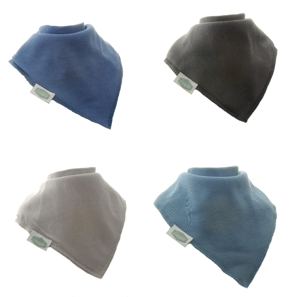 Bandana Dribble Bibs - Cotton Front Baby Bibs Newborn To 24 Ziggle
