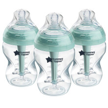 Tommee Tippee Advanced Anti-Colic Baby Bottles for 0m+, Pack of 3 260ml