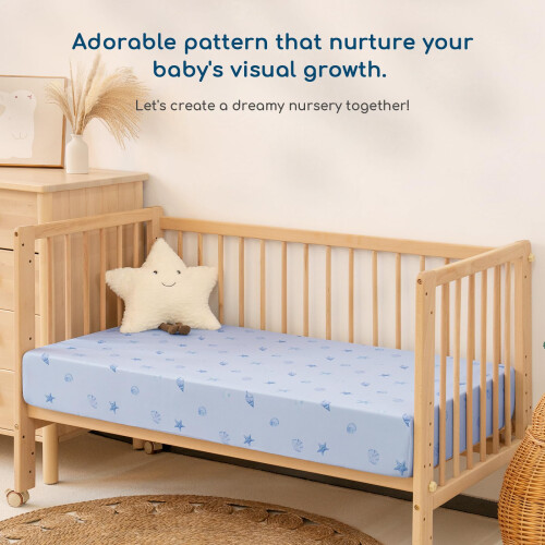 Yukkidds Cot Sheets 140 x 70cm Fitted Cot Bed Sheets 2 Pack Toddler Bed 2