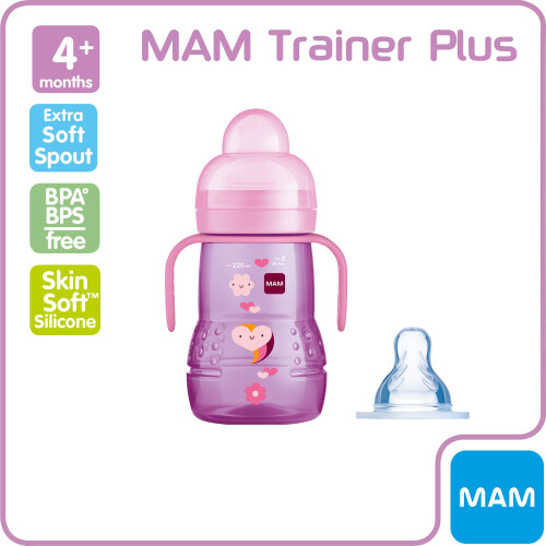MAM MAM Trainer+ Baby Cup | 1 Pack (1 x 220ml) | Suitable from 4+ Months for 1