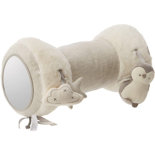 Mamas & Papas Mamas & Papas Tummy Time Roll, Interactive Soft Baby Pillow with