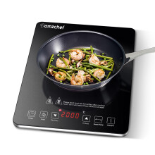 AMZCHEF Single Induction Cooker, Ultra-thin Induction Hob with Fashion Look,