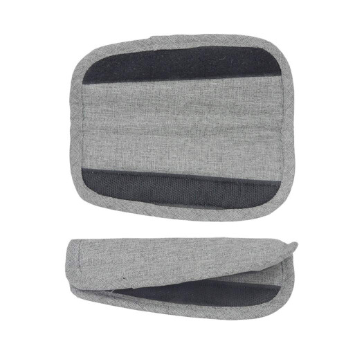 SeedFuture Baby Pushchair Seat Strap Covers with Velcro Grey 2 Pack, 2