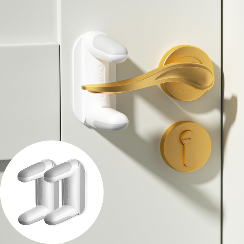 Childproof Door Lever Lock, Baby Safety Door Handle Lock, Door Eudemon
