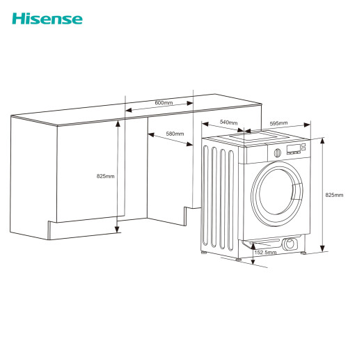 Hisense Hisense 3 Series WF3M841BWI Intergrated 8 KG Front Load Washing Machine - 1