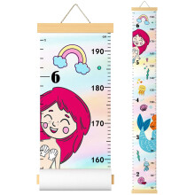 Update Mermaid Kids Growth Chart Wood Baby Kids Growth Chart for Wall