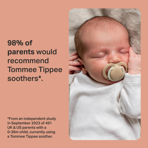 Tommee Tippee Tommee Tippee Newborn Soothers, 0-2 Months, Muted Colours, Matte Texture, 2