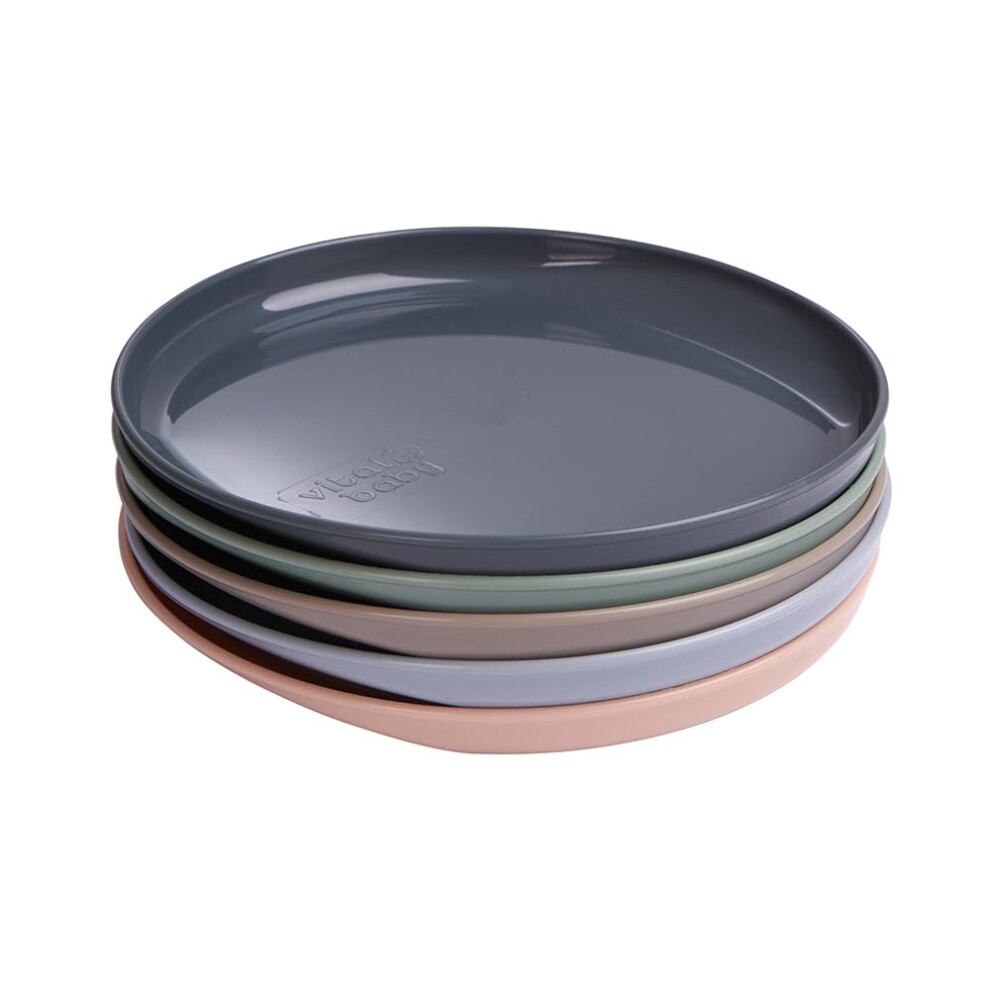 Nourish Perfectly Simple Plates 5Pk, Stackable, Bpa-Free, Vital Baby