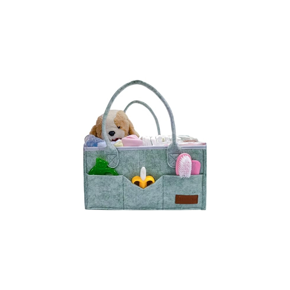 Nappy Caddy Organiser. Sturdy & Portable Baby Diaper Cady With 3 Sharom