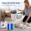 4 Pack Nappy Bin Refills, 7.5m Extra-Long Diaper Pail Bags Compatible with 3