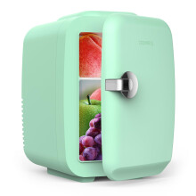 CROWNFUL Mini Fridge, 4 Liter 6 Can Portable Fridge for Bedroom, Cooler and