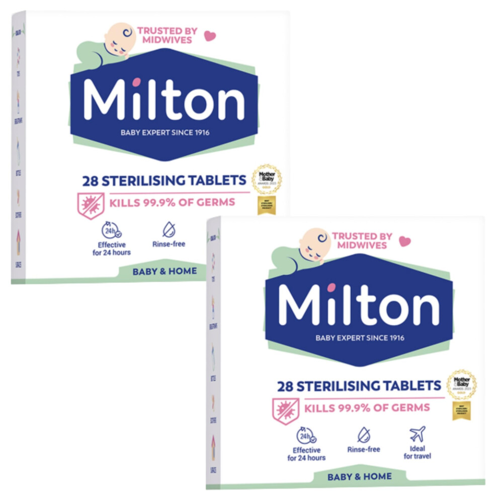 Serenetouch Milton Sterilising Tablets – 2 Pack (56 Tablets Total) | Cold Water Baby