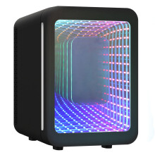 ARTETHYS Mini Fridge for Bedrooms, 4L Car Skincare Fridge with LED Mirror,