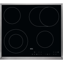 AEG 3000 Series Radiant Ceramic Hob HK634060XB, 60cm 4 Zones + Extendable Zone