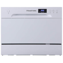 Russell Hobbs RHTTDW6W Freestanding Compact Dishwasher, Eco mode, 6