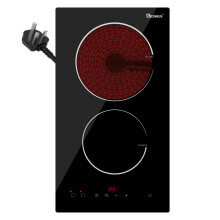 GIONIEN 30cm Ceramic Hob 2 Zone, 2 Rings Electric Cooker, Domino Portable Double