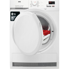 AEG 7000 Series Freestanding Heat Pump Tumble Dryer, 8kg Load, T7DBK840N,1400