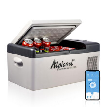 Alpicool C15 15L Compressor Car Fridge Freezer, DC 12v Camping Refrigerator,