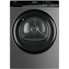Haier HD80-A2939S Freestanding Heat Pump Tumble Dryer, 8kg Load, Graphite