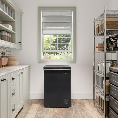 Willow Appliances Willow W99CFB Freestanding 99L Chest Freezer with Removable Storage Basket, 1