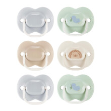 Tommee Tippee Anytime Soothers, 0-6m, 6 Pack, Symmetrical Teat Sits Anyway