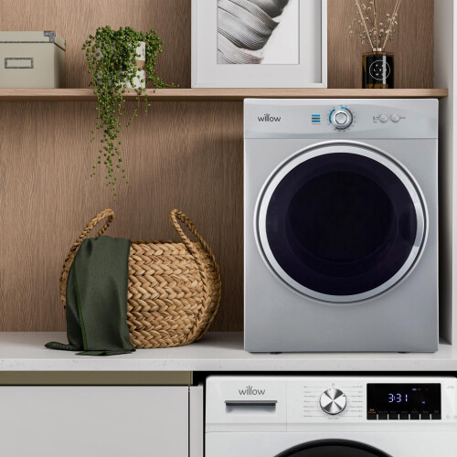 Willow Appliances Willow WTD3S 3kg Compact Vented Tumble Dryer, Front Loading Small Dryer for 1