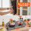Nefaracy 2 Ring Electric Hob with Handle, 3200W 2 Zone Ceramic Hob 56cm, 5