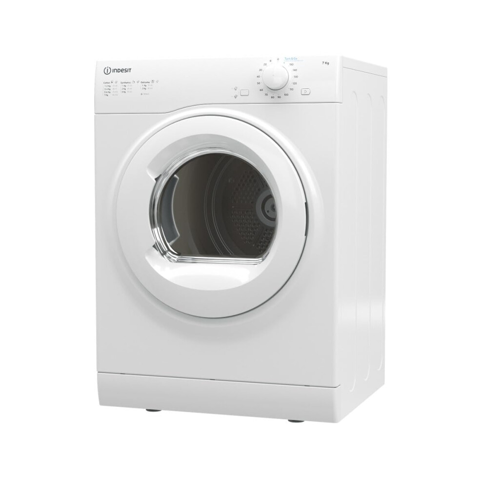 New Indesit Freestanding I1d80w 8Kg Vented Tumble Dryer - White